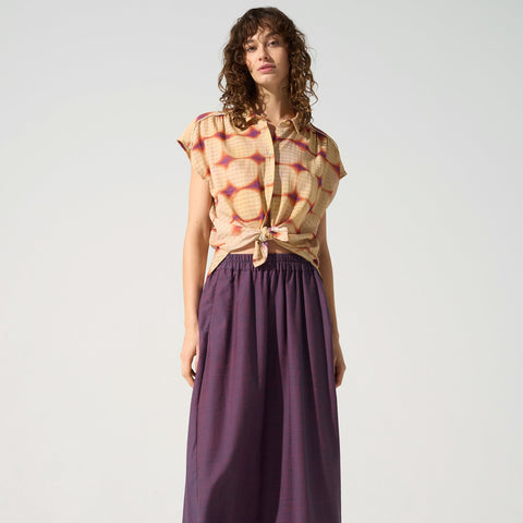 Flared long skirt