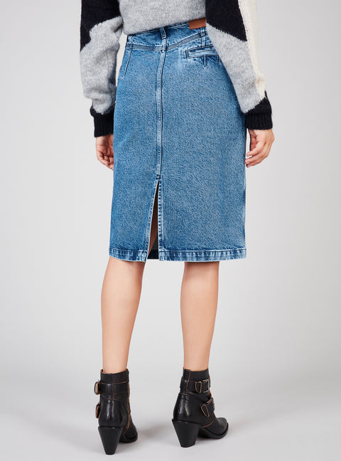 Denim Pencil Skirt