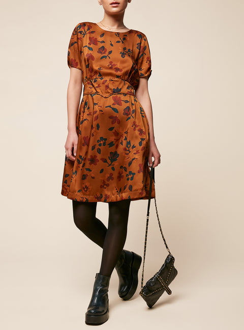 Retro Printed Trapeze Dress