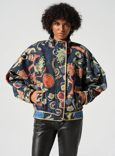 Blouson oversize col montant