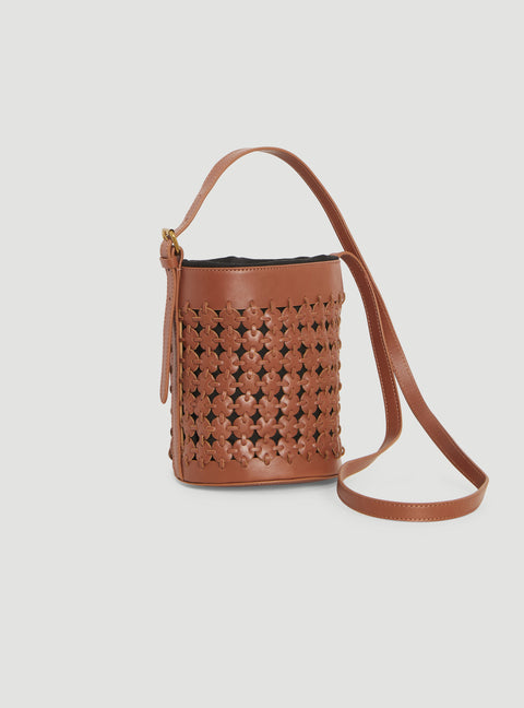 Smooth braided leather bag