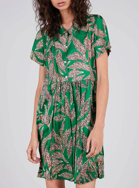 Plant Print Dress