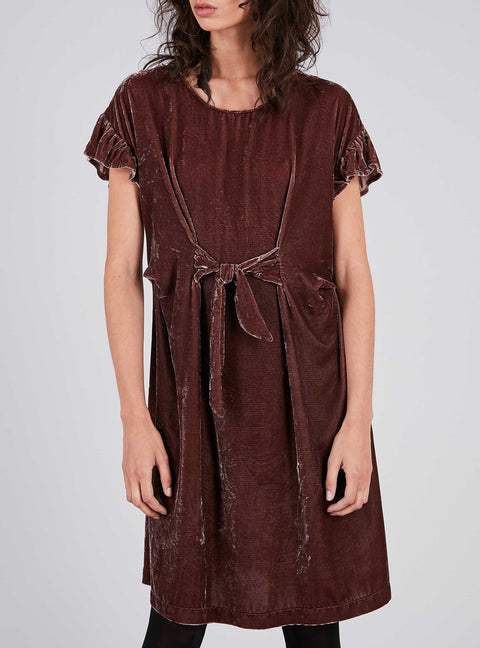 Tied Velvet Dress