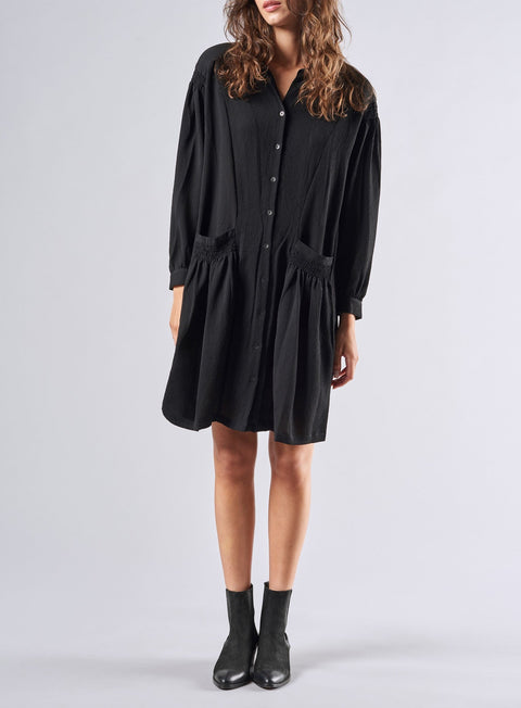 Pleated Shirt Dress