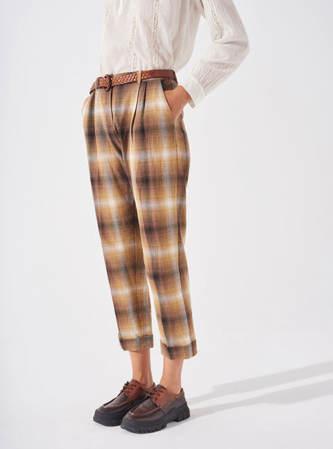 Retro Check Trousers